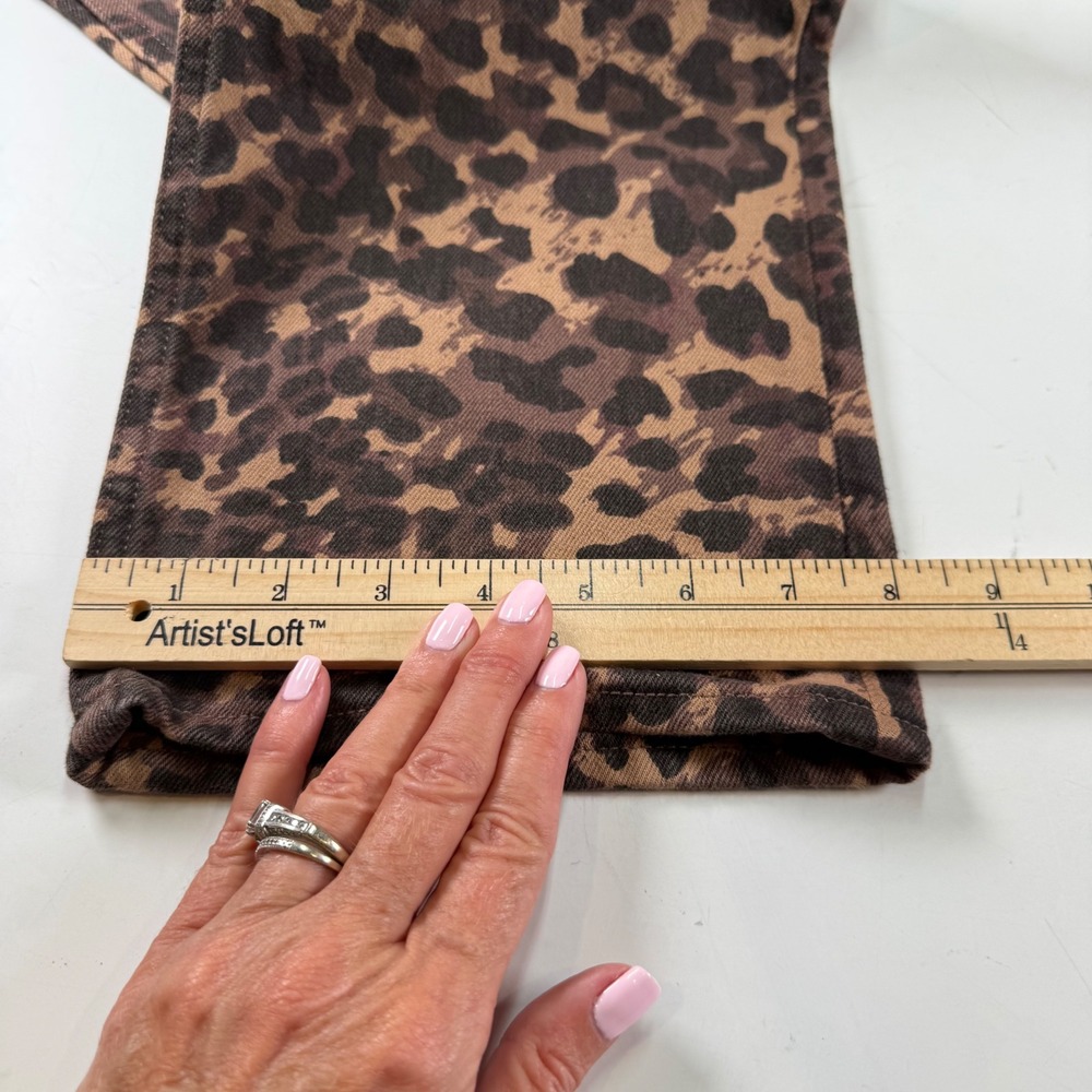 Abercrombie & Fitch Baggy Leopard Print Jeans Curve Love Womens 24 Short  NEW - Picture 10 of 10